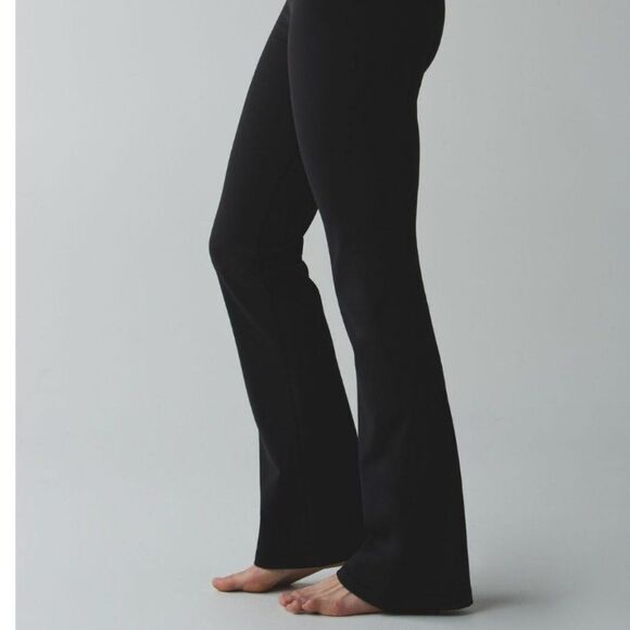 LULULEMON 2022 Groove Pant Flare Super High Rise Legging Segment Emboss Black 4 - Picture 4 of 8